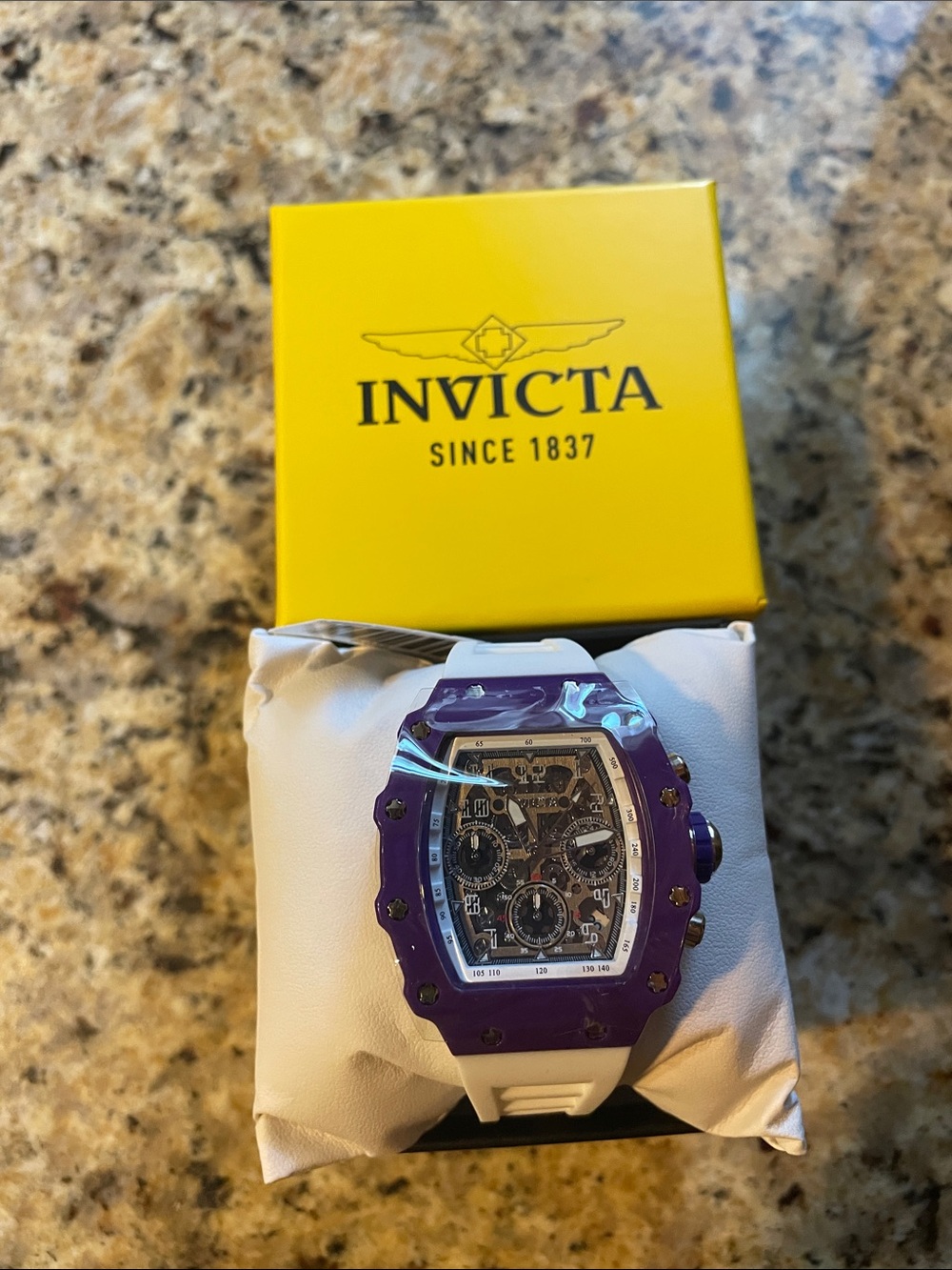 Invicta Racing Purple and White Men's Chronograph Watch